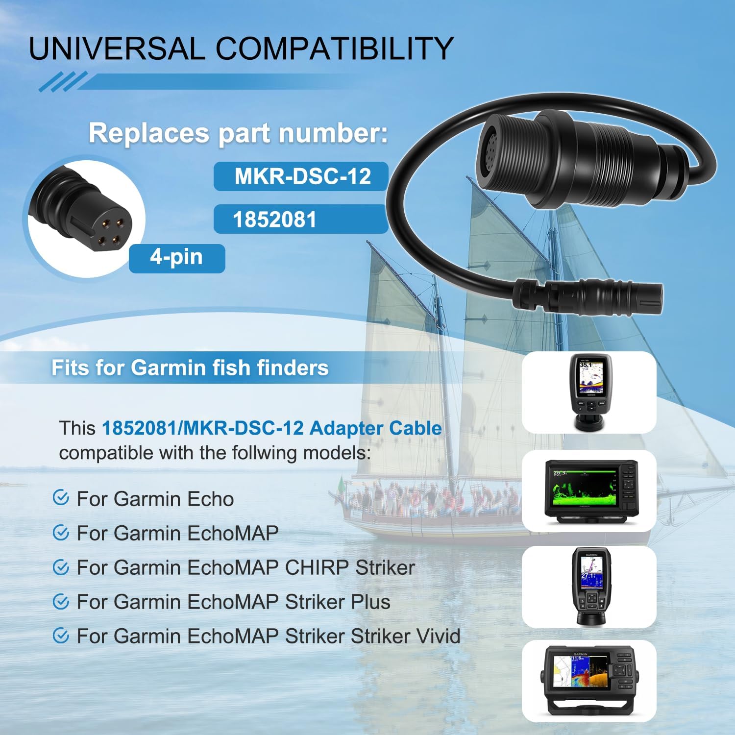 1852081 kabel adaptor MKR-DSC- - Fish Finder Cable ulasan dan harga